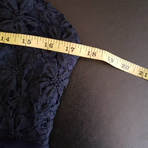 ALTAR'D STATE Blue Lace Floral Bow Back Flowy Mini Dress M - Picture 8 of 9